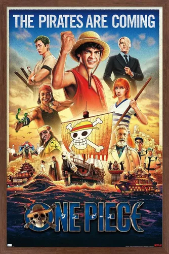 Vista 10 de Trends International Netflix One Piece - Póster de pared de una hoja, 14.72 x 22.37 pulgadas, versión enmarcada de madera de granero Versión