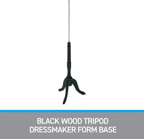 Vista 3 de SSWBasics Base de forma de modista de trípode de madera negra