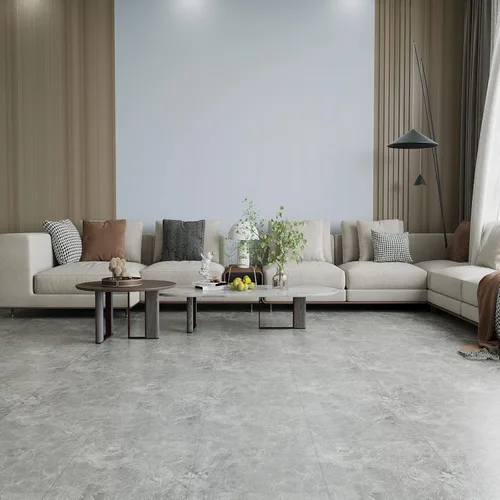 Vista 3 de VEELIKE Azulejos de suelo grises autoadhesivos impermeables de vinilo de mármol de 12 x 12 pulgadas para pegar en suelos de láminas de vinilo Gris