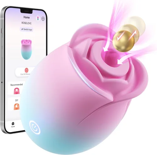 Vista 11 de Juguetes Sexuales Vibrador Dildo Rosa - Juguetes para Adultos Mejorados con 5 Modos de Succión y Vibración para Mujeres Clítoris Pezón, Juguete