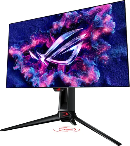 Vista 10 de ASUS ROG Swift OLED 27" 1440P Monitor para juegos (PG27AQDP) - WOLED, QHD, 480Hz, 0.03ms, compatible con G-SYNC, disipador de calor personalizado