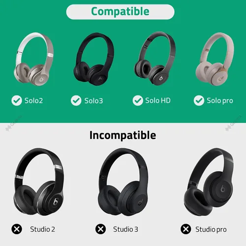 Vista 6 de Geekria NOVA - Funda para auriculares compatible con Beats Solo 4/3/2, Solo Pro, bolsa de transporte de repuesto rígida de viaje con almacenamiento