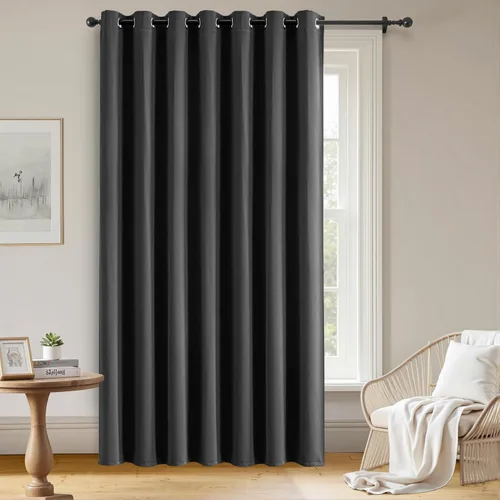 Vista 49 de Cortinas opacas para sala de estar, cortinas 100% opacas de 90 pulgadas de largo, juego de 2 paneles de 2 paneles, con aislamiento térmico, pestaña