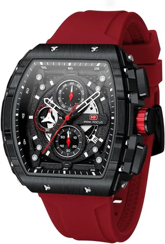 Vista 10 de AIMES Watch Wristwatch for Men Fashion Casual Cool Big Dial Watch Luminous Waterproof Sport Analog Quartz Business Mens Watches Silicon Strap Dress