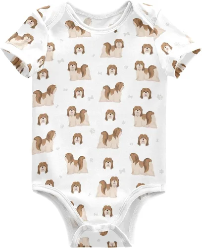 Vista 28 de vvfelixl Trajes de bebé lindos conjuntos de cachorros de manga corta de algodón ropa de bebé para niños niñas 0-24 meses