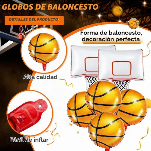 Vista 4 de Soulchen Globos de papel de aluminio, 6 piezas, 4 bolas y 2 aros