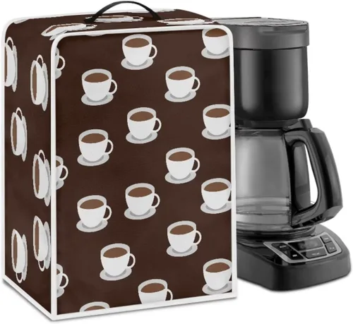 Vista 13 de Cubiertas para máquina de café con mango superior, resistentes a las manchas, para mezclador, compatible con la mayoría de cafeteras
