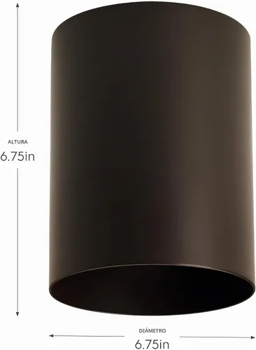 Vista 6 de Progress Lighting Lámpara de techo de 5 pulgadas cilíndrica para exterior, lámpara de techo empotrada moderna de 1 luz, iluminación