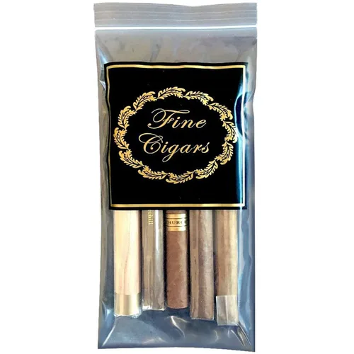 Vista 2 de Bolsas de cierre superior con cierre de cremallera solo para cigarros - Paquete de 50 - Fine Cigars Insigna
