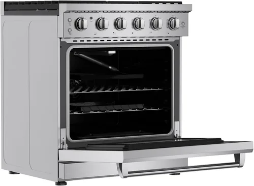 Vista 8 de Empava Estufa de Gas de 30 Pulgadas con Convección Verdadera, Horno de 4.55 Pies Cúbicos, Quemador de Potencia de 18,000 BTU para Sellar, Superficie