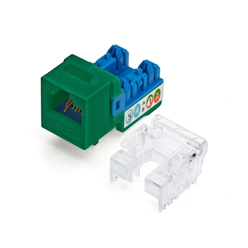 Vista 10 de TRUE CABLE Conector Keystone Cat5e, sin blindaje (UTP), perforado de 90 grados, PoE++ (4PPoE) 100W, certificación UL, verificado ETL, certificado