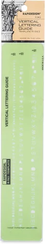 Vista 14 de Plantilla de letras y números verticales góticos, tamaño de 1 pulgada, 1 cada uno (R918)