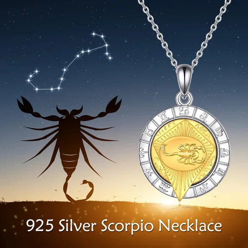 Vista 6 de AXELUNA Collar de plata de ley con 12 constelaciones de ojo egipcio de Horus de Horus, joyería para regalo de mujer
