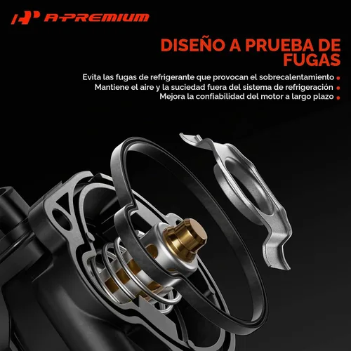 Vista 5 de A-Premium Conjunto de Carcasa de Termostato de Refrigerante de Motor con Sello Compatible con Jeep Grand Cherokee 2011-2020, Wrangler 2012-2017