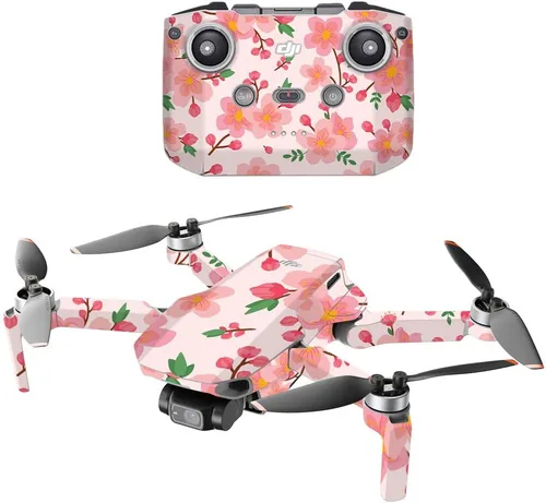 Vista 30 de MightySkins - Compatible con DJI Mini 2 Dron portátil - Blue Petals Funda protectora de vinilo duradera y única Fácil de aplicar, quitar