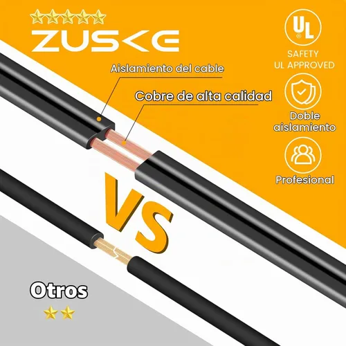 Vista 7 de Zuske Luces de Cadena para Exteriores, Luces LED de Patio de 150 Pies con 72+3 Bombillas ST38 Edison Vintage Irrompibles, Impermeables Conectables