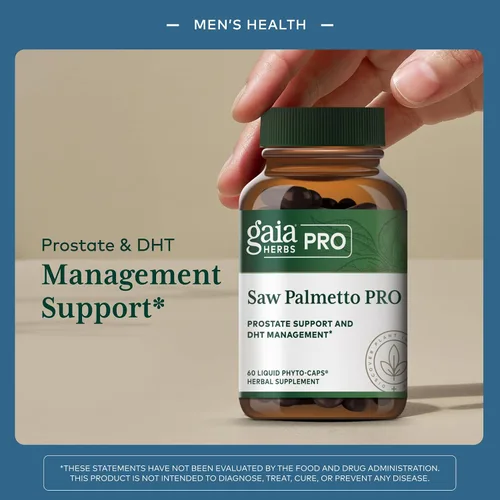 Vista 3 de GAIA HERBS PRO Saw Palmetto PRO - Suplemento saludable de apoyo para la glándula prostática* - Suplemento de hierbas con palma enana americana