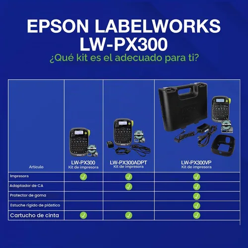 Vista 6 de LABELWORKS Epson LW-PX300ADPT - Etiquetadora industrial, adaptador de CA incluido