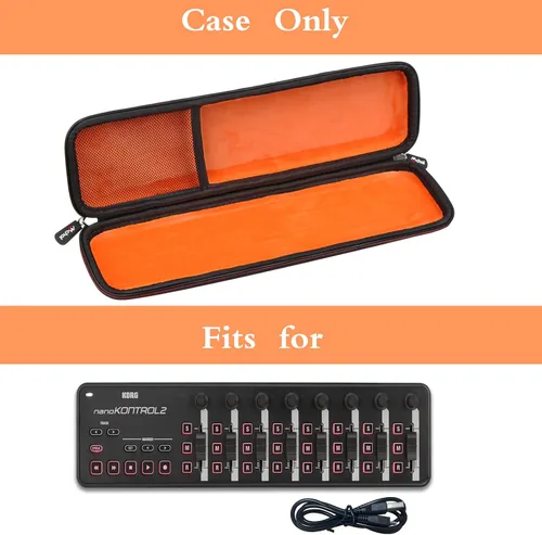 Vista 4 de Mchoi Funda rígida portátil compatible con Korg nanoKONTROL2 Slim-Line USB Control Surface (solo funda)