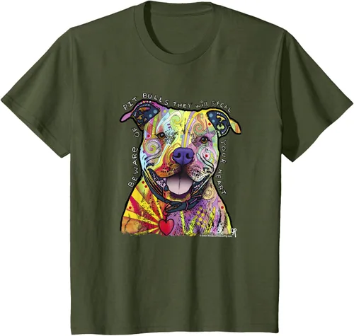 Vista 12 de Beware Of Pit Bulls, Dean Russo Pitbull Original - Camiseta para amantes de los perros, Negro