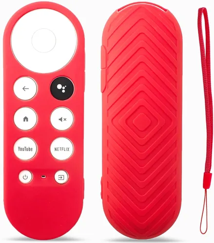 Vista 7 de Paquete de 2 fundas para control remoto brillante compatibles con Chromecast con control remoto de voz Google TV 4K 2020 / HD 2022 – Funda