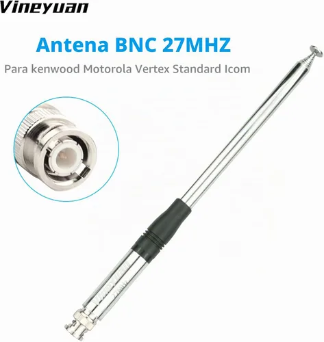 Vista 4 de 51.2 in 27MHz CB antena BNC macho para QYT Kenwood Icom
