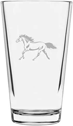 Vista 53 de Shetland Pony (cuerpo) - Vaso de pinta grabado con temática de caballo alternativo de 16 onzas