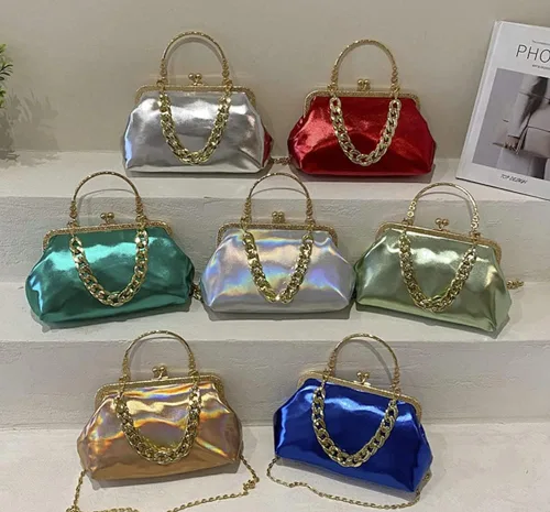 Vista 7 de Bolso de mano de noche para mujer, bolso de mano con asa superior con purpurina y asa superior, bolso cruzado de hombro, bolsa de noche 2023