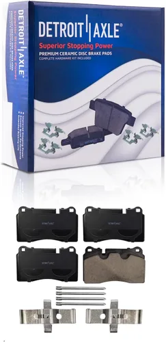 Vista 121 de Detroit Axle - Pinza de disco del lado del acompañante + pastillas de freno de cerámica de repuesto para Lexus HS250H Toyota RAV4 Prius V Scion xB