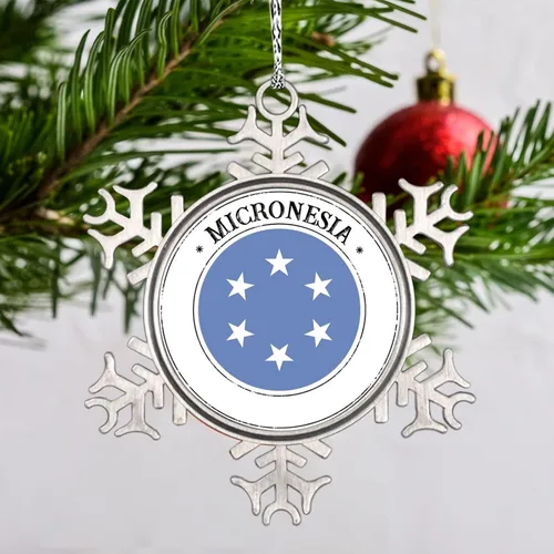 Vista 22 de Bandera de Mongolia, adornos de Navidad 2023, adorno de copo de nieve, adornos de recuerdo de ciudad de campo para árboles de Navidad, colgante