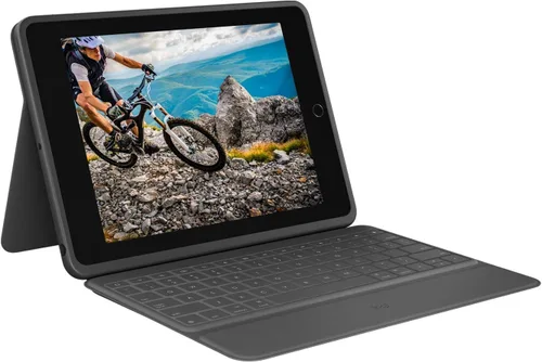Vista 9 de Logitech iPad 7th 8th 9th Gen Keyboard Case Slim Folio - Graphite