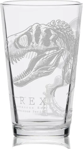 Vista 7 de LumEngrave PTERANODON SKELETON - Vaso de cerveza grabado, diseño de dinosaurio volador, pájaro jurásico, cretácico, Rex, paleontología, gran idea