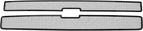 Vista 2 de APS Compatible con Chevy Silverado 3500HD 2500HD 2007-2010 rejilla de malla negra superior principal de acero inoxidable C75774H