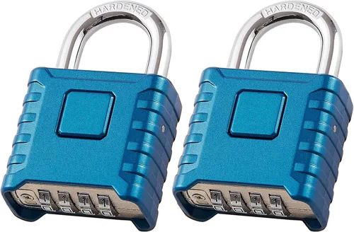Vista 9 de Cerradura de combinación de 4 dígitos de alta resistencia, gran resistencia, desbloqueo con un toque, función antierror, candado impermeable de alta