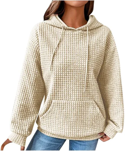 Vista 7 de SHAOBGE Sudaderas con capucha de gran tamaño para mujer, sudaderas con capucha para entrenamiento, suéteres casuales y cómodos trajes de moda