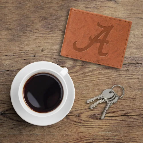 Vista 2 de Rico Industries NCAA Alabama Crimson Tide - Billetera de cuero con relieve