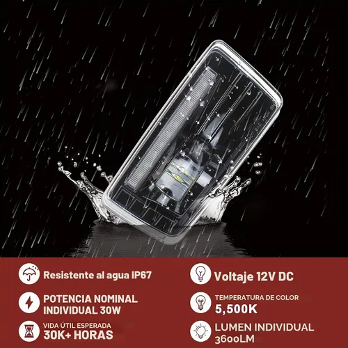 Vista 6 de Luz antiniebla LED con lámpara de conducción de parachoques DRL para Chevy Silverado 1500 2500HD 3500HD 2007-2014, Avalanche 2007-2011