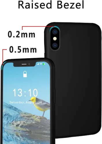Vista 6 de Funda compatible con iPhone Xs Max de 6.5 pulgadas, protección contra caídas de gel de silicona líquida de cuerpo completo con microfibra suave a
