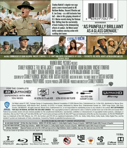 Vista 3 de Full Metal Jacket (4K Ultra HD + Blu-ray) 4K UHD