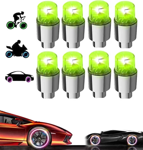 Vista 15 de 20 Pack de tapas de válvula de luz LED para neumáticos de coche, ruedas y conjuntos, luces de neumáticos de bicicleta, motocicleta, luz de válvula