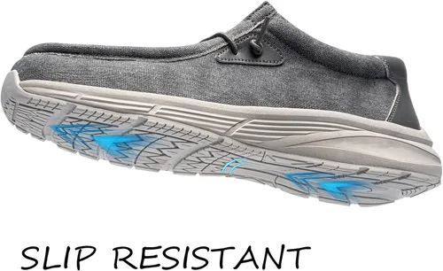 Vista 2 de LARNMERN Mocasines antideslizantes para hombre, zapatos de trabajo antideslizantes, zapatos para restaurante Trabajo, ligero, servicio de alimentos
