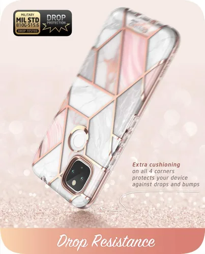 Vista 4 de i-Blason Cosmo Series - Funda para Google Pixel 5a 5G de 6.34 pulgadas (2021), funda protectora delgada de cuerpo completo con protector de pantalla