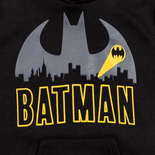 Vista 2 de DC Comics Justice League Superman Batman The Flash - Sudadera de forro polar con capucha para niños pequeños y grandes