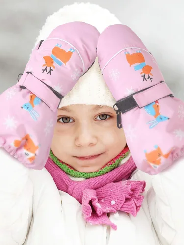 Vista 6 de SATINIOR Manoplas de esquí para niños, guantes de invierno impermeables para nieve, guantes cálidos y resistentes al viento para niños y niñas