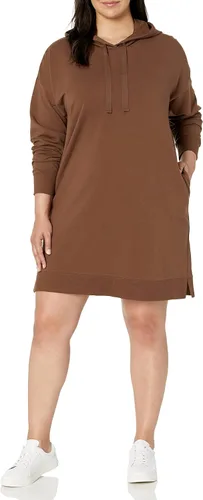 Vista 3 de The Drop Vestido mini Iona tipo sudadera holgado de manga larga con capucha para mujer