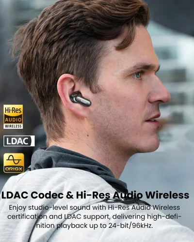 Vista 2 de TOZO Auriculares inalámbricos con cancelación activa de ruido NC20 Pro Negro tinta