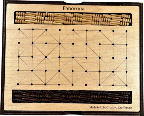 Vista 2 de Fanorona Game – juego de estrategia para 2 personas Capture by approaching or withdrawing, a centuries-old Madagascar contest of tactics, includes