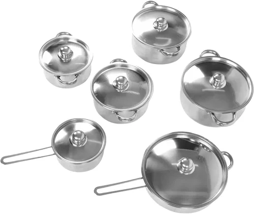 Vista 8 de Tnfeeon 6Pcs Stainless Steel Cookware Set, Cookware Sets Skillet Sauce Pot Kitchen Induction Stockpot Includes Frying Pan, Saucepan, for Home