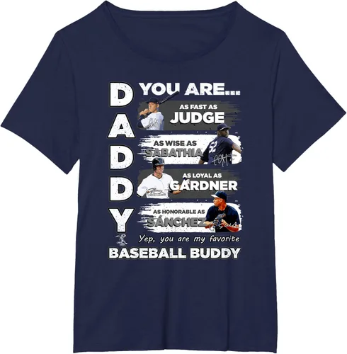 Vista 8 de Camiseta de Aaron Judge Yankees - Daddy You are Baseball Buddy Azul Marino
