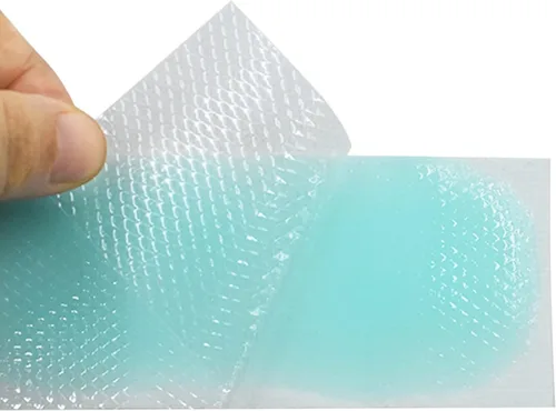 Vista 6 de 60 hojas de parches de gel refrescante para la fiebre, tiras refrescantes para la frente, láminas de gel refrescante para aliviar el dolor